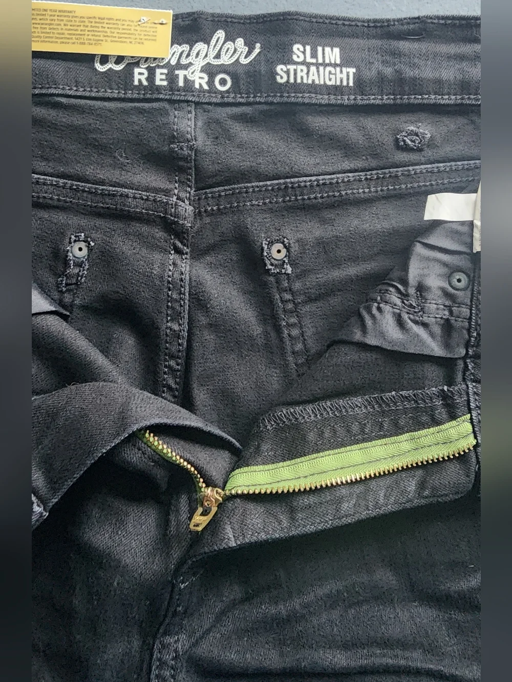 Wrangler Slim Straight Men's Jeans - Black - Picture 4 of 6